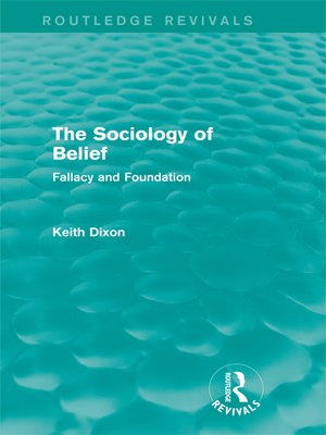 cover image of The Sociology of Belief (Routledge Revivals)